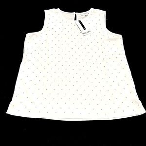 NWT Nine West Sleeveless Top with Jewel Detail